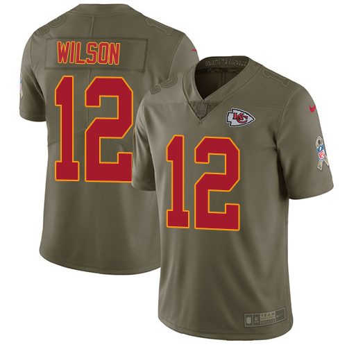 Nike Chiefs #12 Albert Wilson Olive Men's Stitched NFL Limited Salute to Service Jersey
